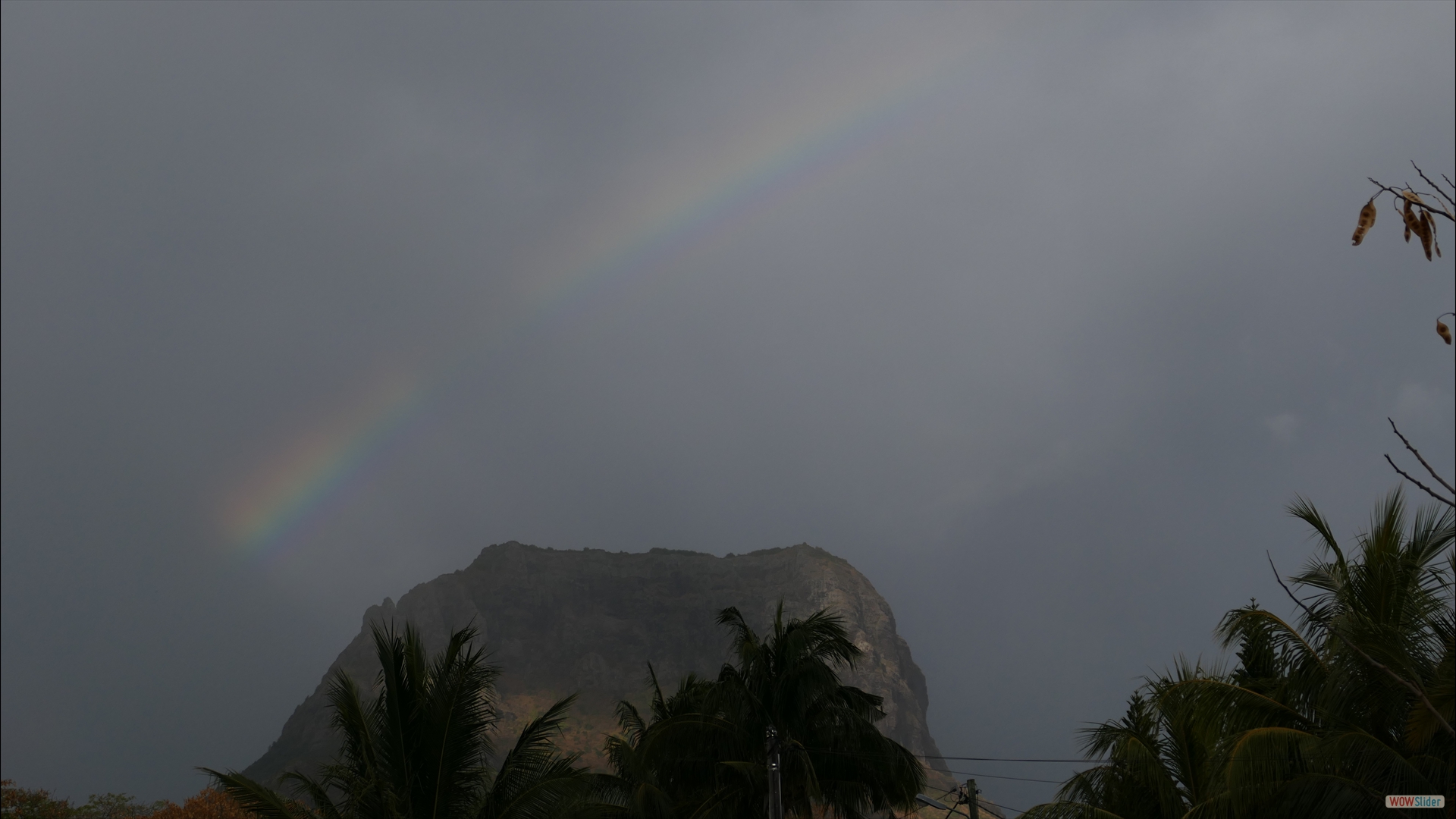 Regenbogen über dem Le Morne Brabant