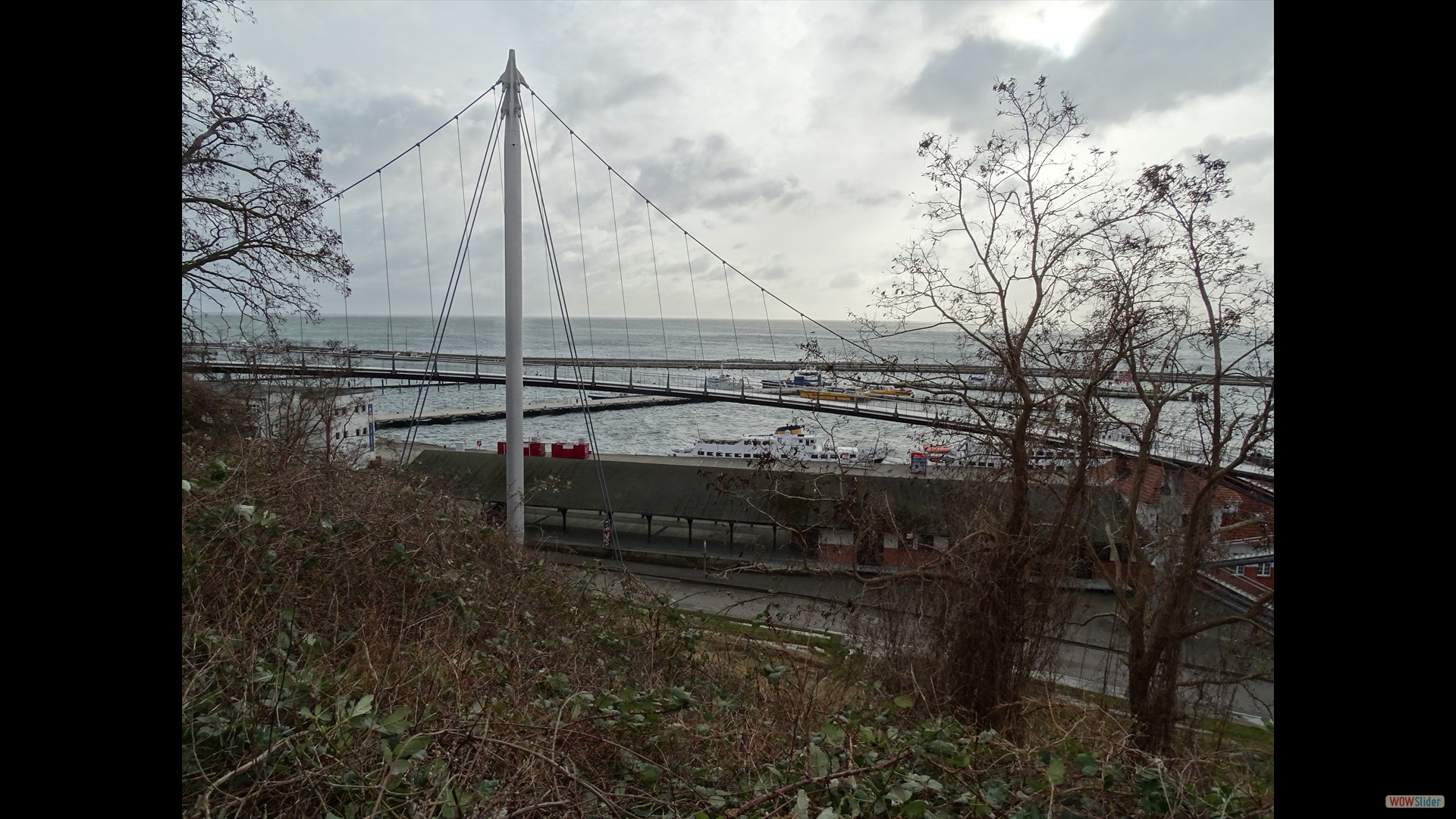 Sachsenblick - Blick auf den ehemaligen Fährhafen Sassnitz