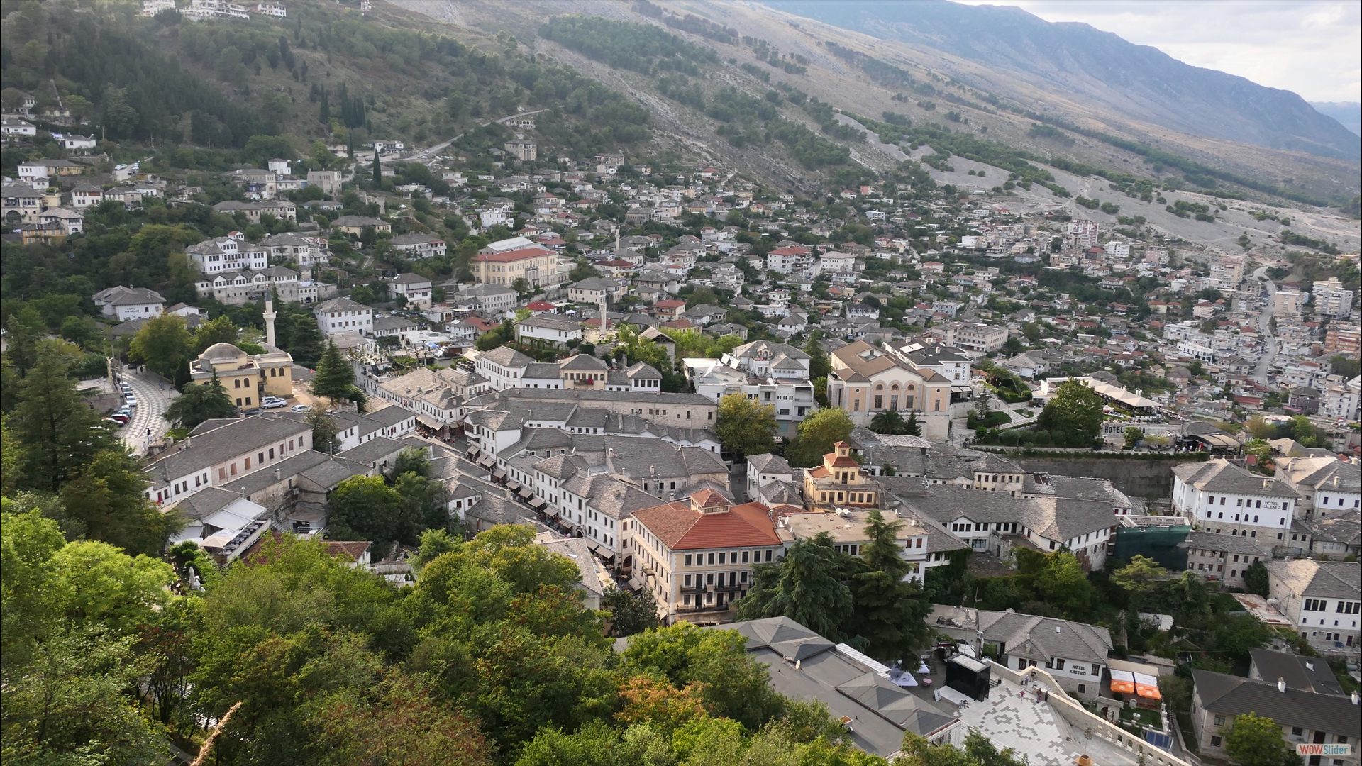 Altstadt von Gjirokastra von der Burg