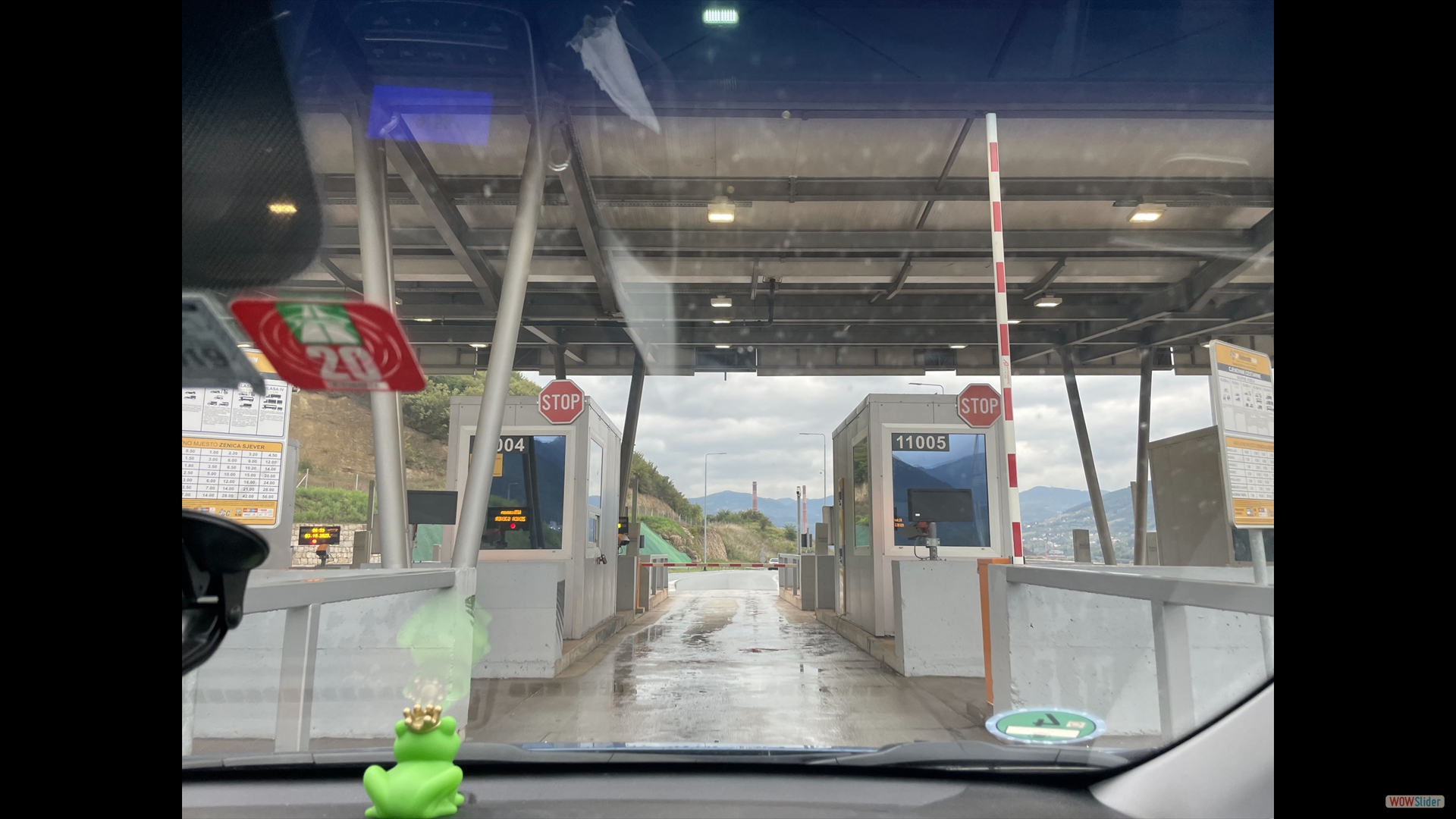 Fahrt nach Budapest - Mautstation