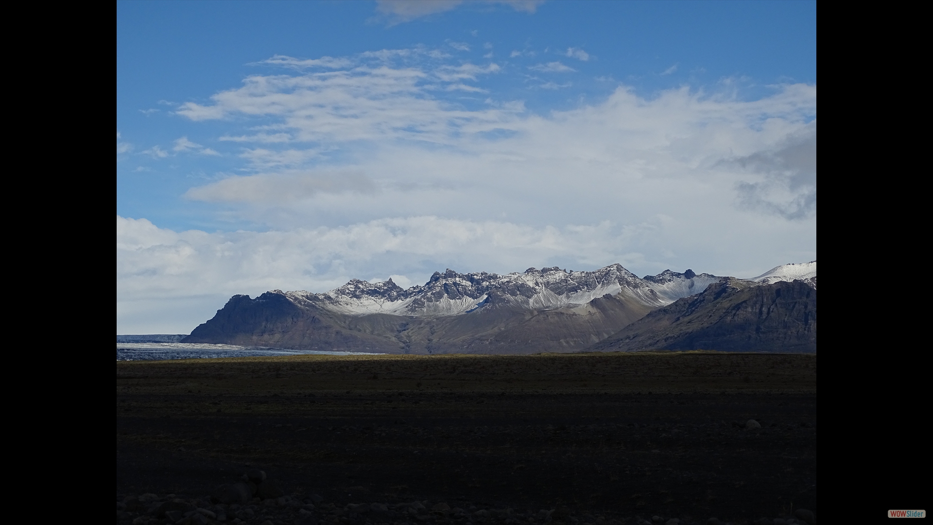 1000 m2 großes Schwemmland-Gebiet des Skeiðarársandur