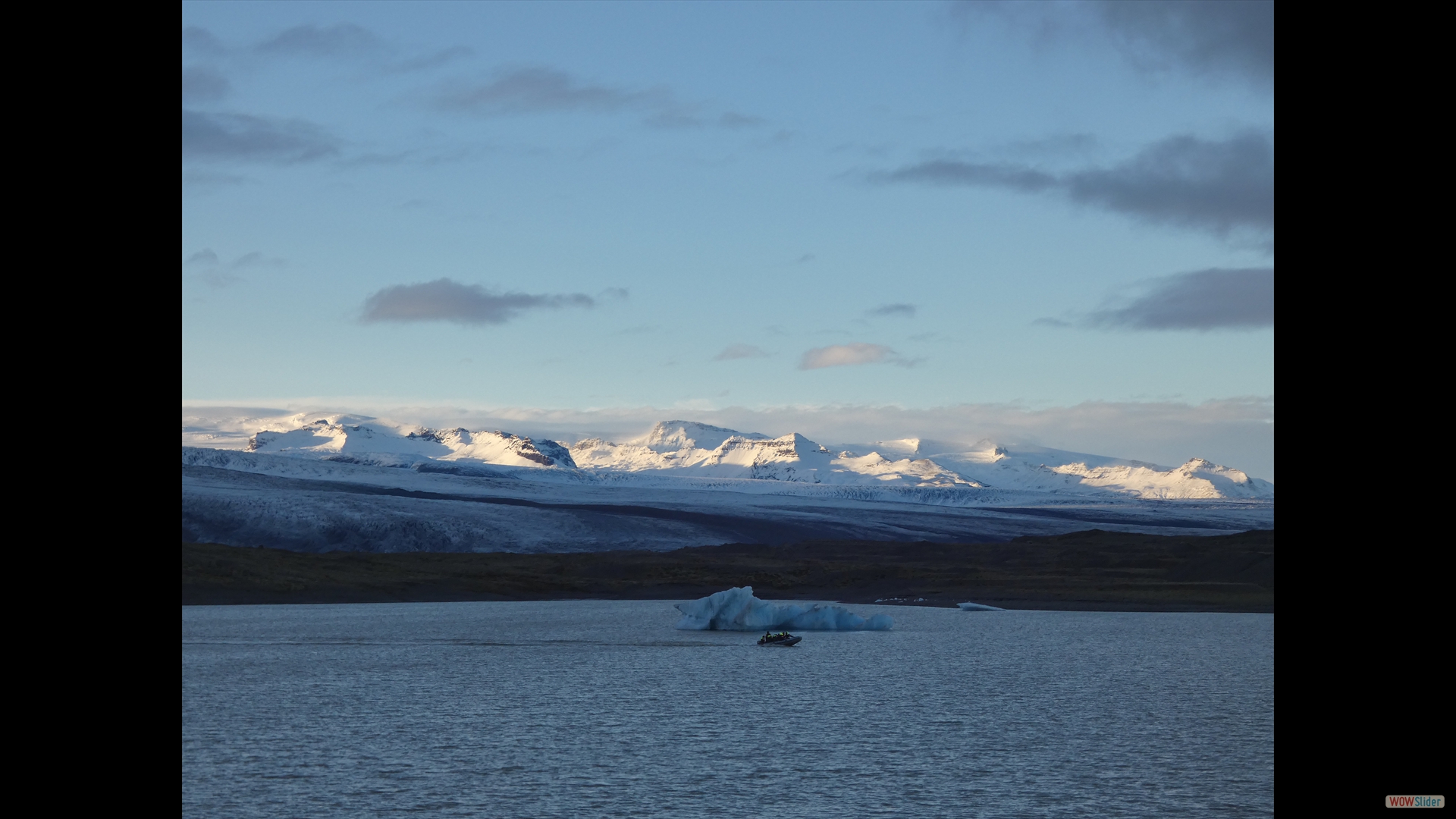 kurz vor dem Dunkelwerden, der Gletschersee Jökulsárlón