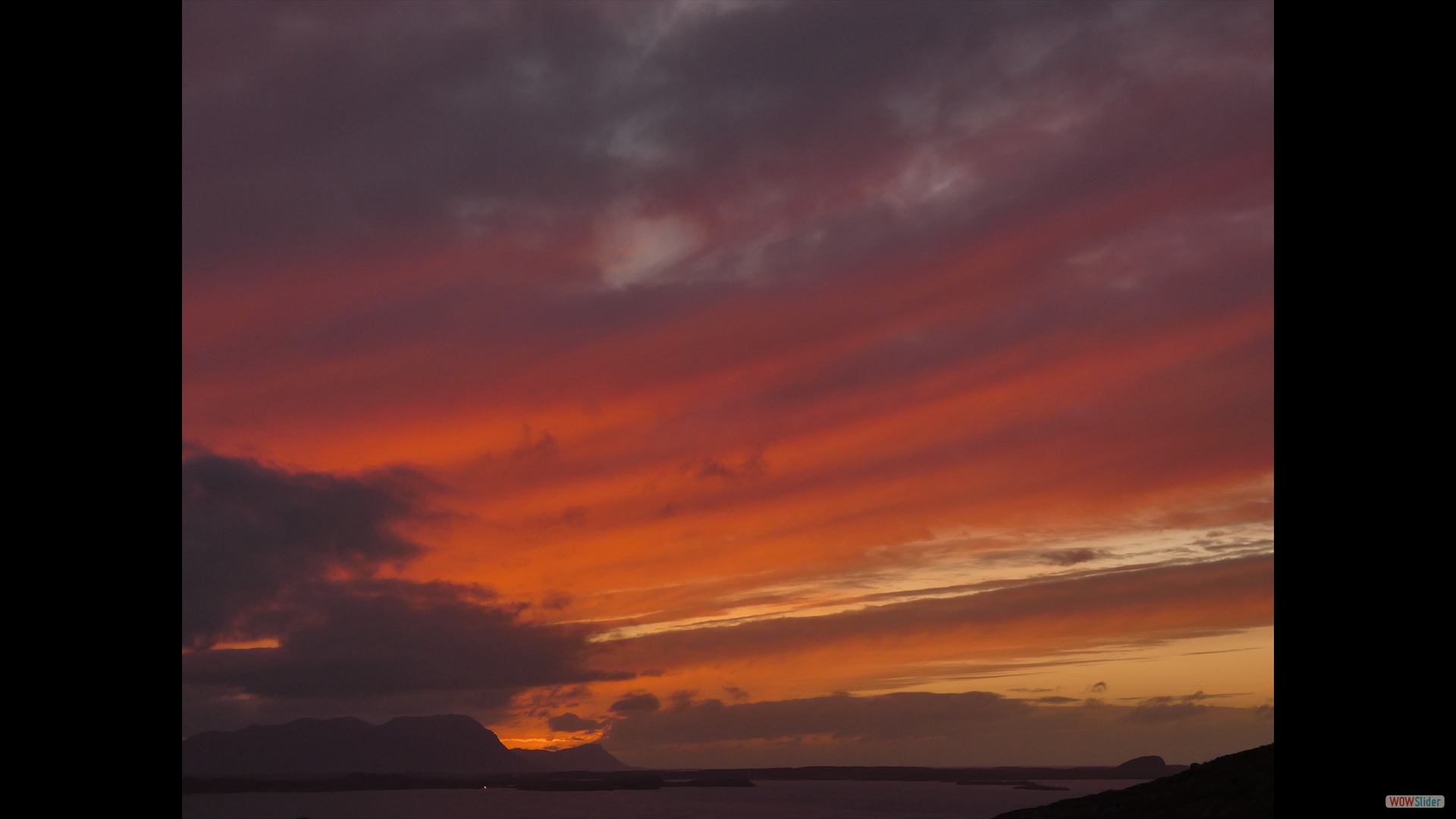 ... im über eine Stunde dauerenden Sonnenuntergang