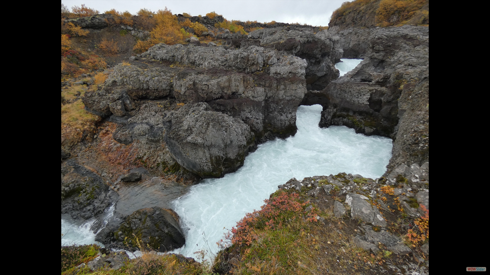 Wasserfall Barnafoss, der Kinder-Wasserfall