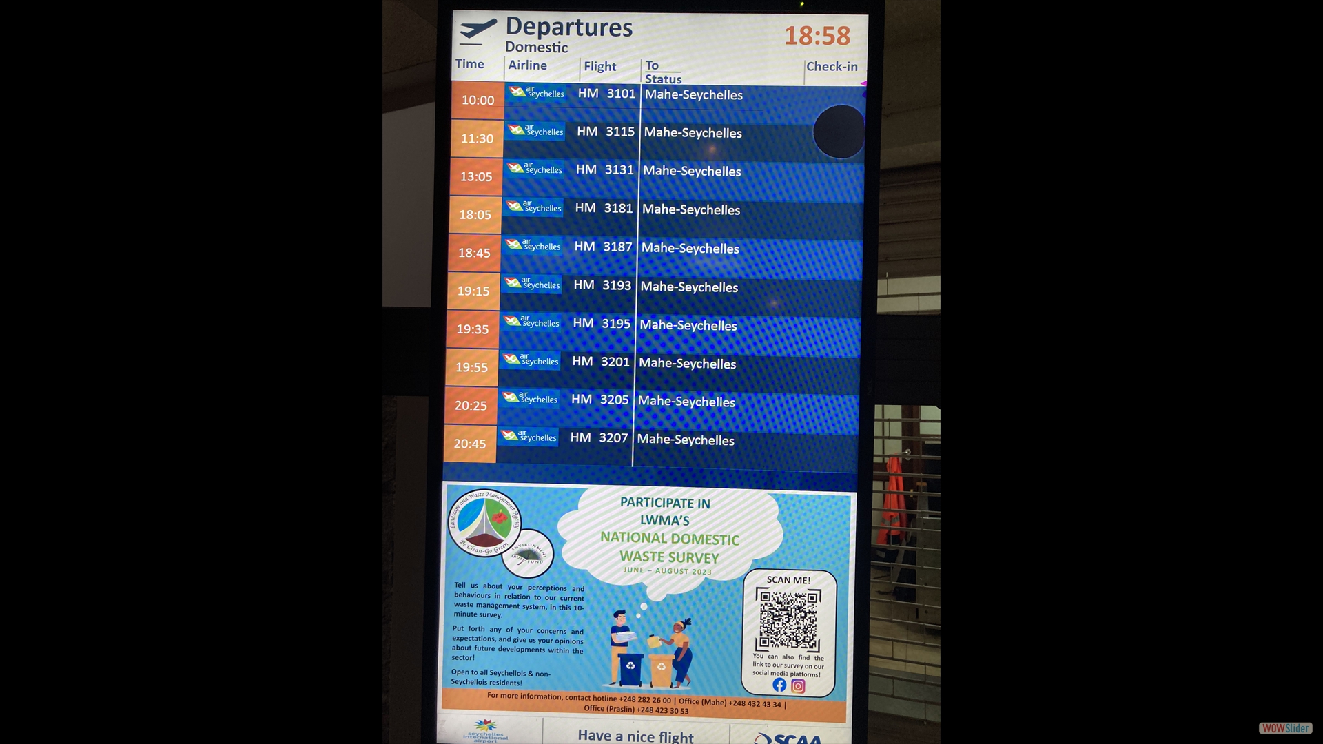 Rückflug nach Mahe und dann nach Frankfurt