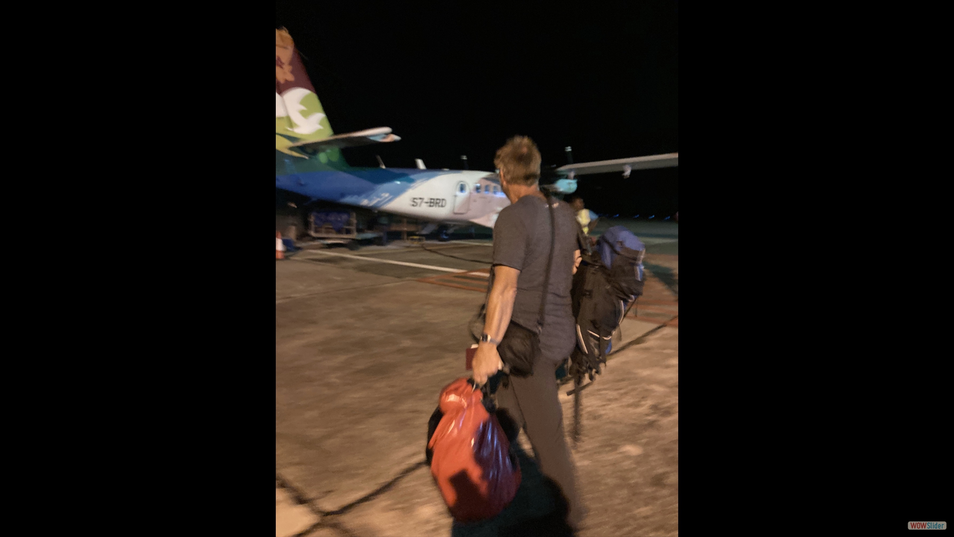 für unsere Gepäck war dieses Flugzeug viel zu klein